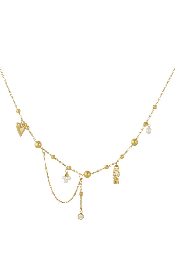 Connected love ketting Goud