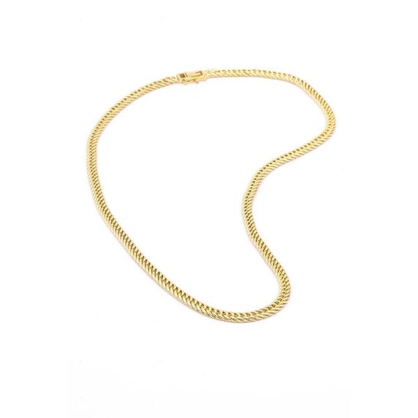 "Rijm" stalen ketting Goud