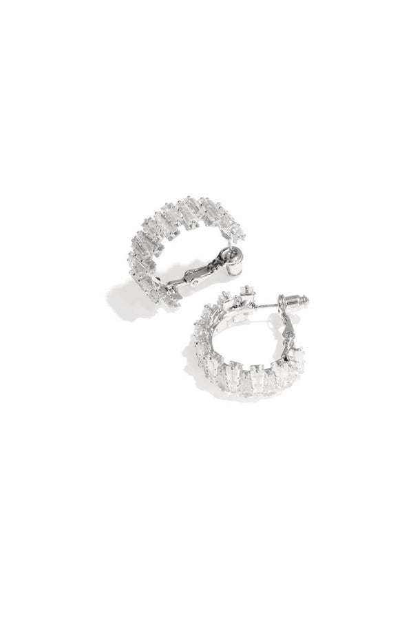 Creolen geometrische casual oorbellen Zilver