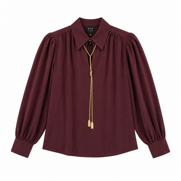 Acces blouse Bordeaux rood