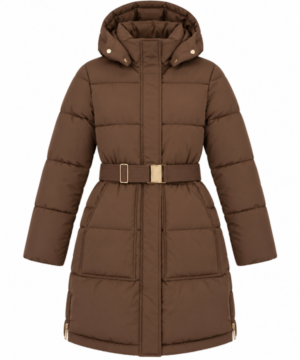 Malelions Women Emblem Mid Length Puffer Jacket