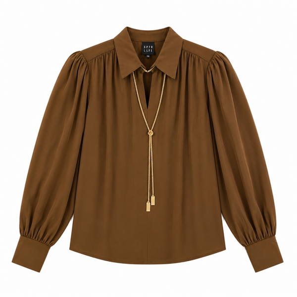 Acces blouse brown
