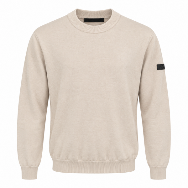 Malelions Premium knitted Crewneck Almond