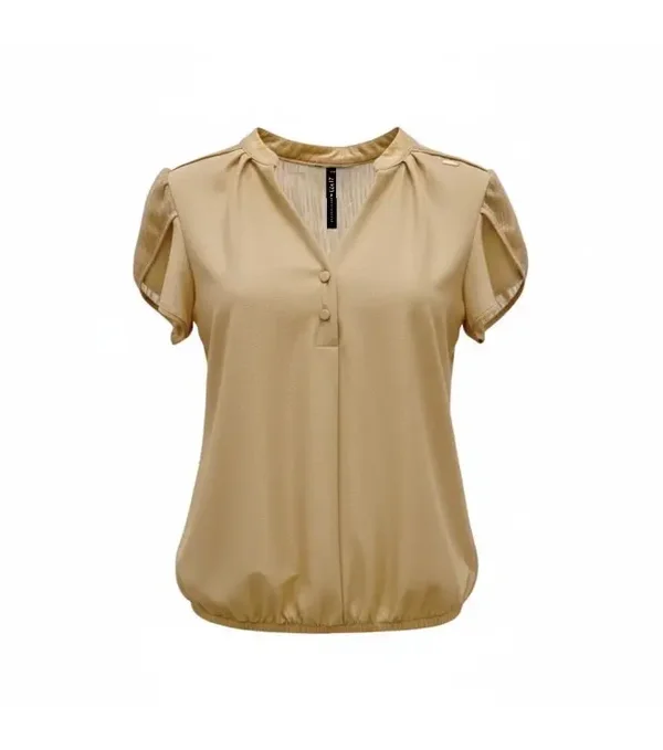 Zip 73 Top Tulip Sleeve Gold Glitter