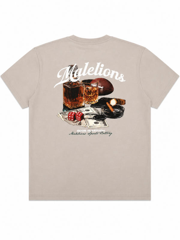 Malelions men Sports Betting T-Shirt Almond