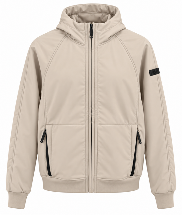 Malelions Men Bonded Softshell Jacket Cream