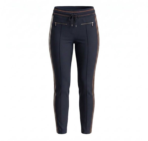 Zip 73 Pants Knitted Board Black,Brown Leather Side
