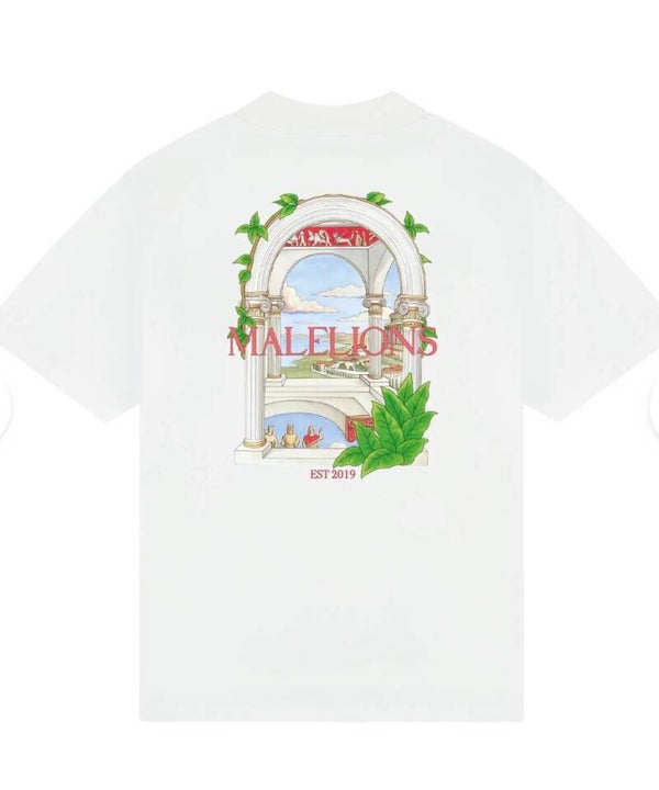 Malelions Men Roman T-Shirt | White