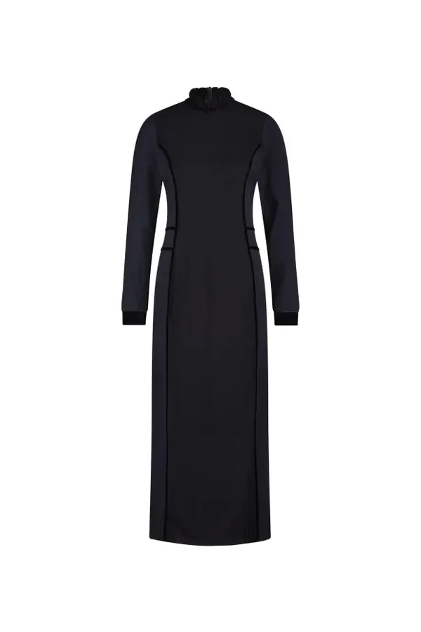 Zip73 LONGDRESS VELVET W25/634/01/001 001 BLACK