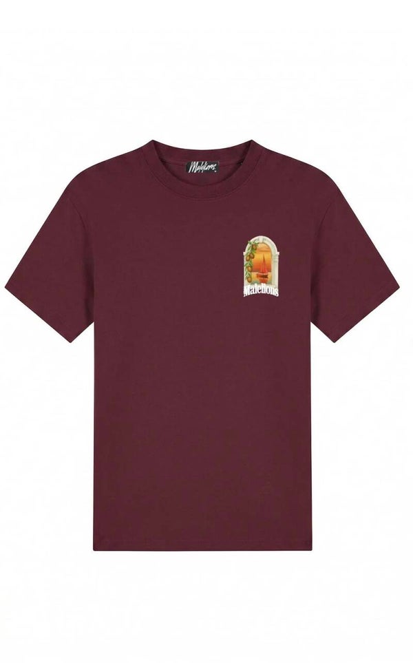 Malelions Men Yacht Window T-Shirt | Burgundy