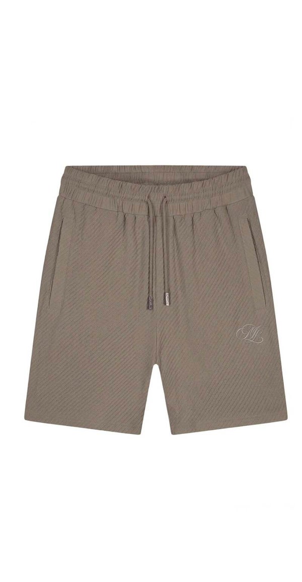 Malelions Men Diagonal Seersucker Shorts | Dark Sage