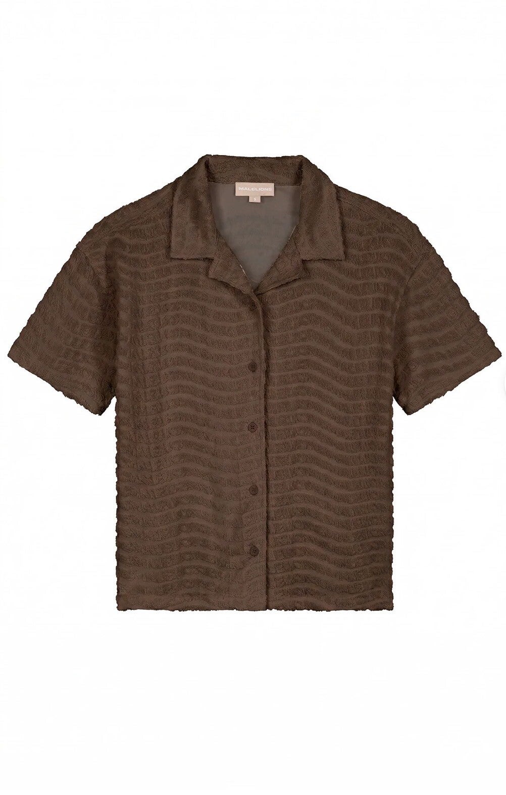 Malelions Women Monogram Wave Towelling Shirt | Espresso