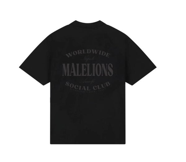 Malelions Men Social Club T-Shirt | Black