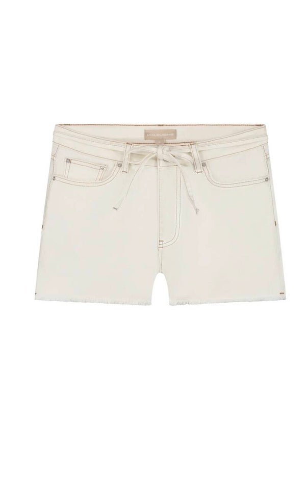 Malelions Women Damaged Emblem Denim Shorts | Off-White