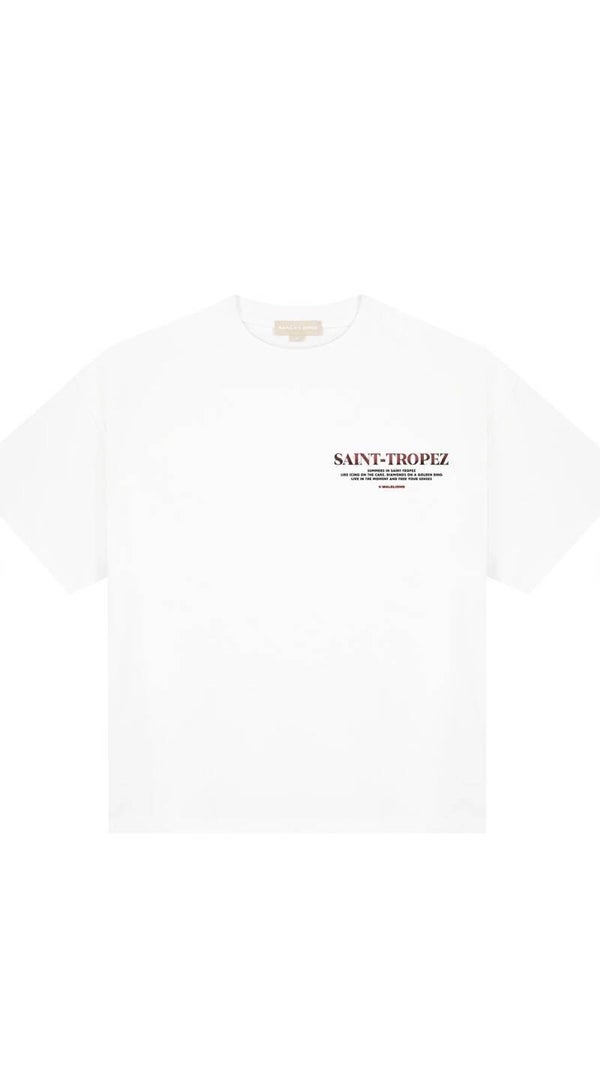 Malelions Women Saint-Tropez Oversized T-Shirt | White