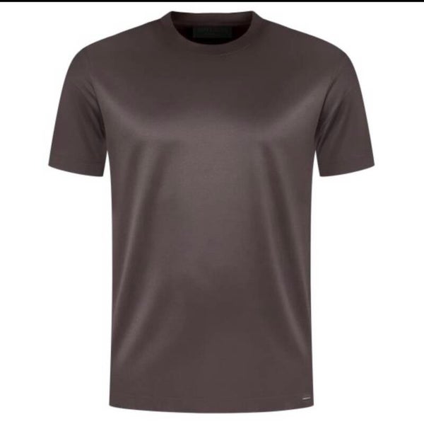 Malelions Men premium mercerized cotton T-shirt Dark Brown
