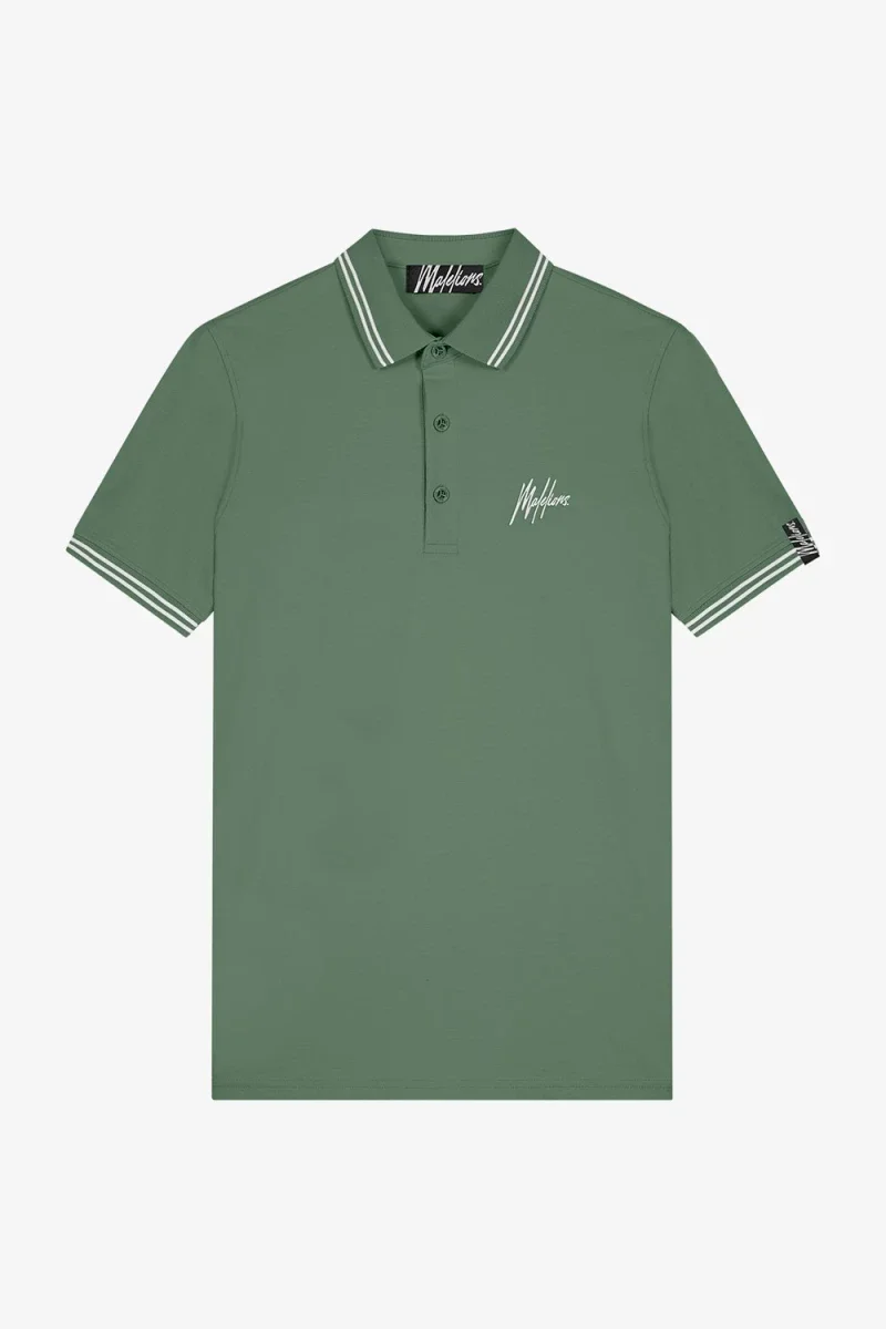 Malelions Men Formal Polo Vintage green