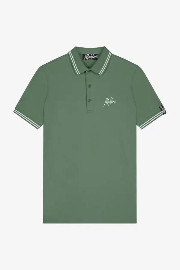 Malelions Men Formal Polo Vintage green