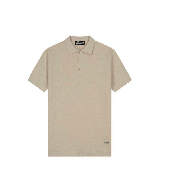 Malelions men Bouclé Polo Light Taupe
