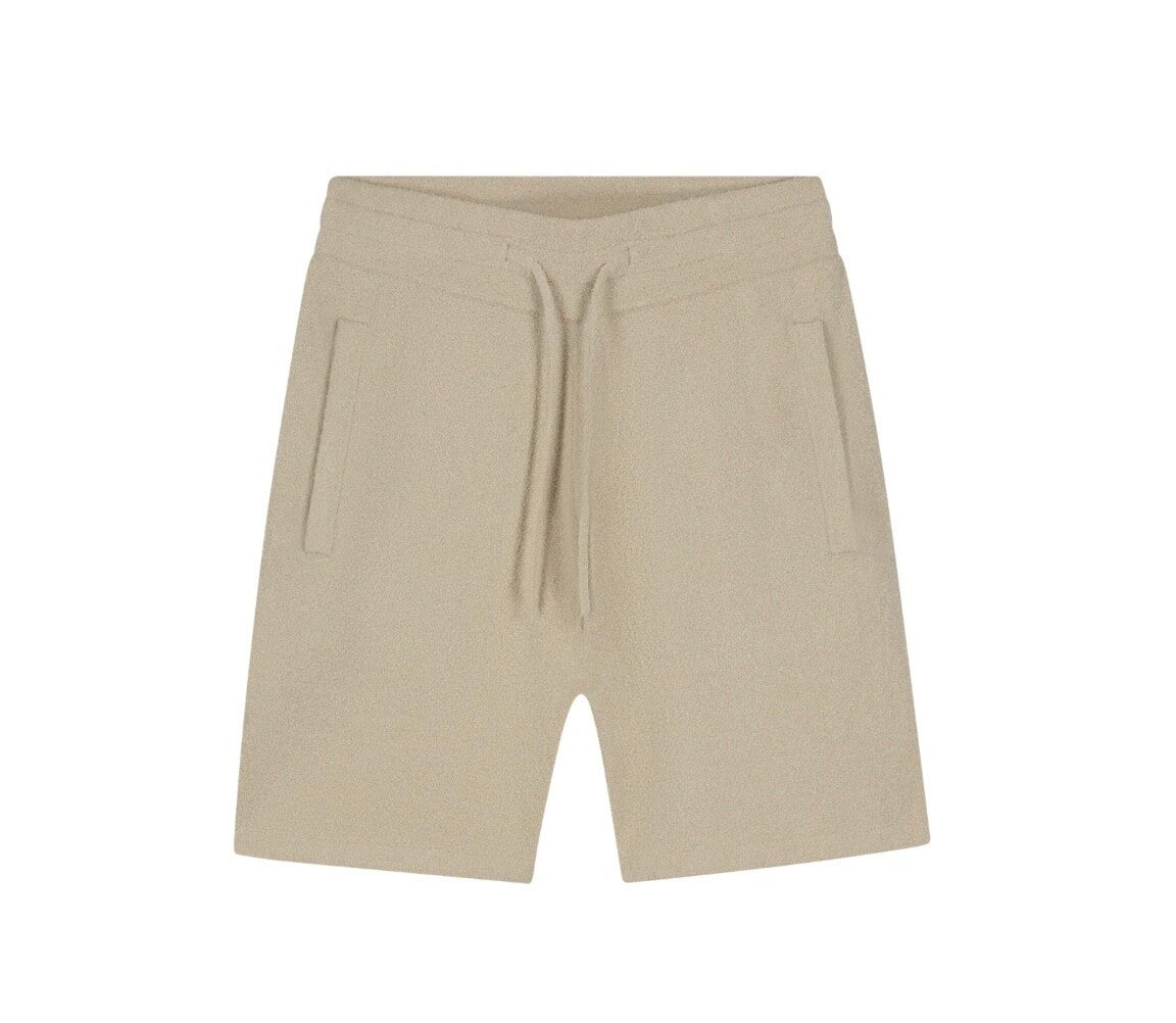 Malelions Men Bouclé shorts Light Taupe