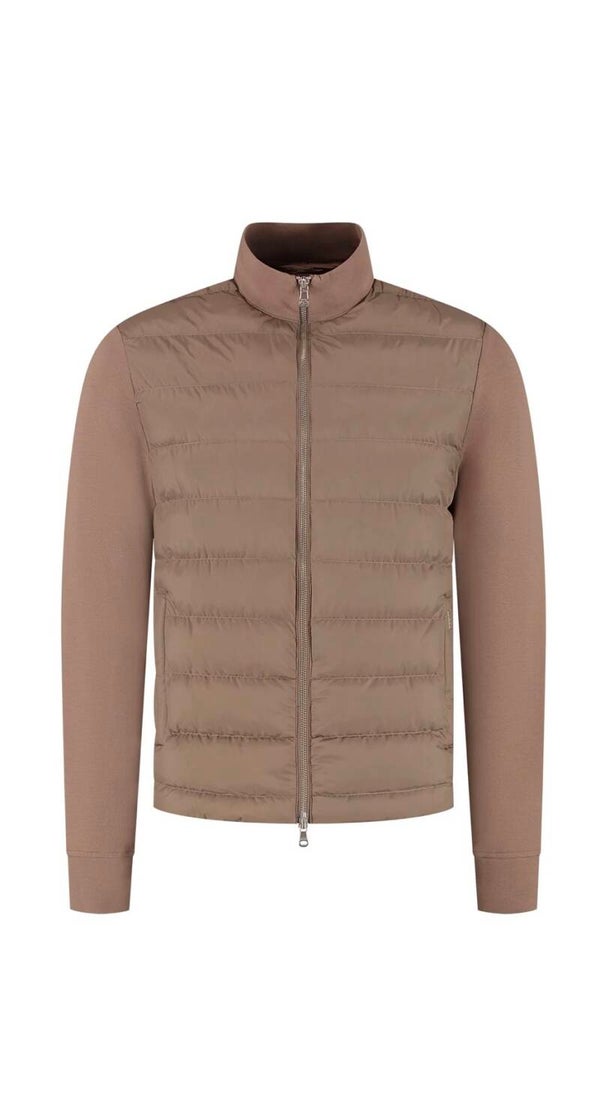 Malelions Premium Hybrid Quilted Jacket | Taupe