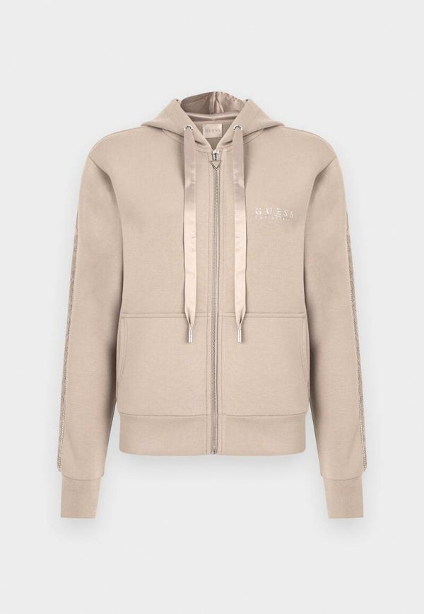Guess NEW HOODED - Sweater met rits - summer clay
