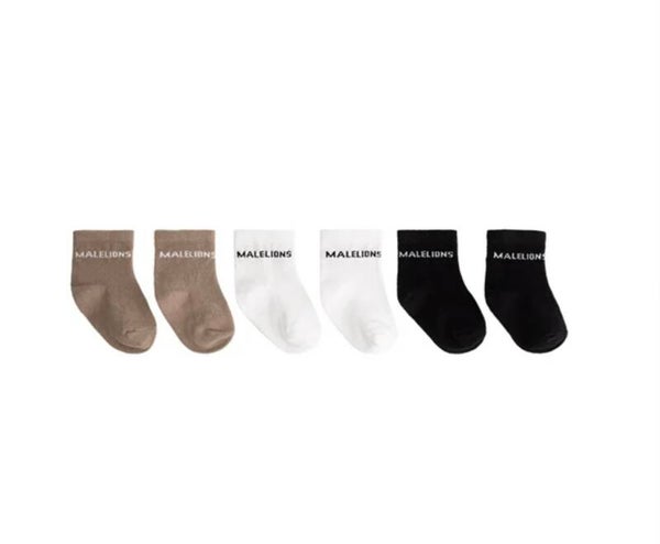 Malelions Baby Socks 3-Pack | Tricolore