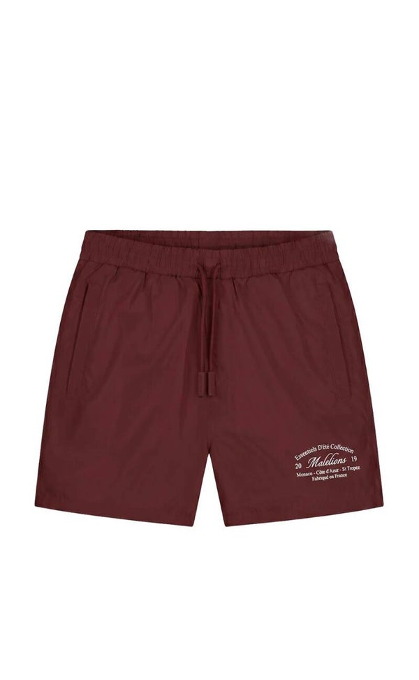 Malelions Men Marina Swim Shorts | Burgundy