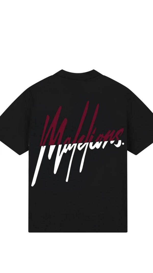 Malelions Men Split T-Shirt | Black