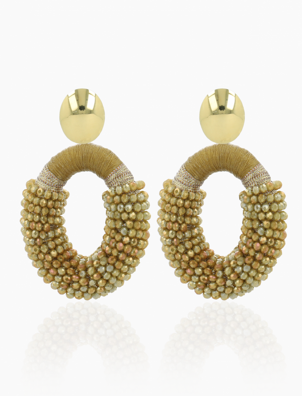 LOTTI.GIOIELLI Aqua Amber mix Oorbellen Yara Combi Oval L