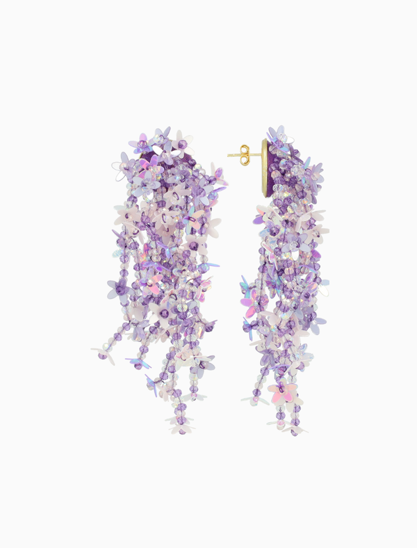 LOTT.GIOIELLI Lila Mix Oorbellen Lilly Flower Strings L