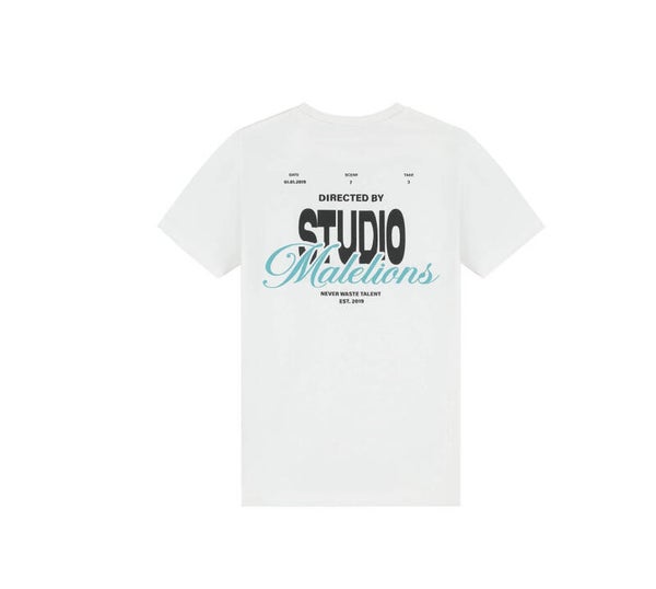 Malelions Junior Studio T-Shirt | Off-White