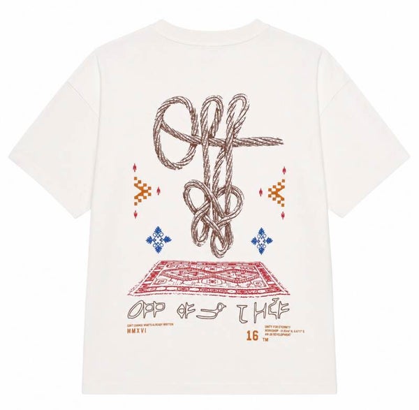Off the pitch Tied Roots Loose Fit tee off white