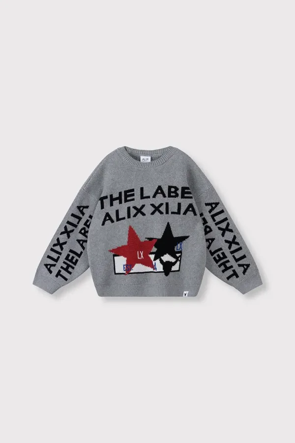 ALIX THE LABEL KIDS JACQUARD PULLOVER