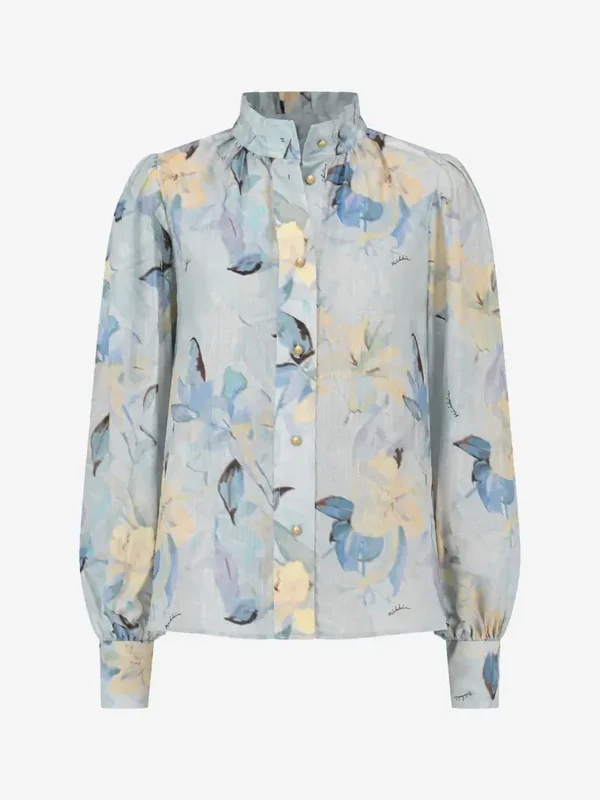 Nikkie Avalon Blouse Frozen Blue