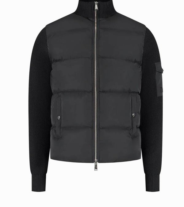 Malelions Men Knitted Hybrid Jacket | Black