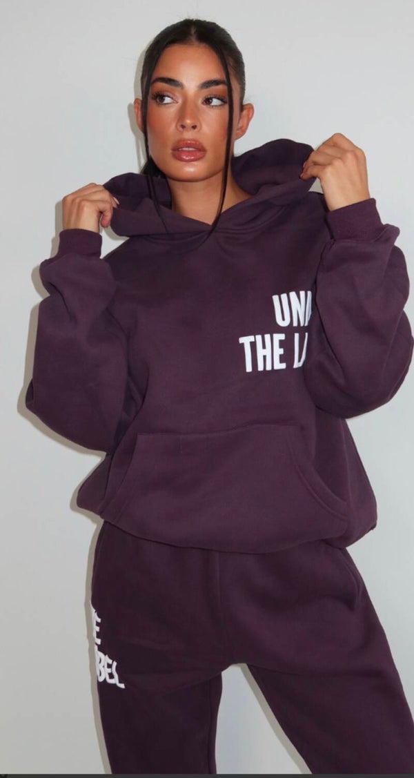 Unique The label elyana hoodie deep berry