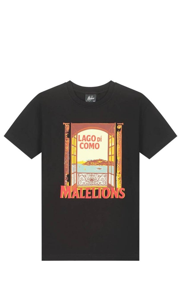 Malelions Junior Relaxed Lago Di Como T-Shirt | Black