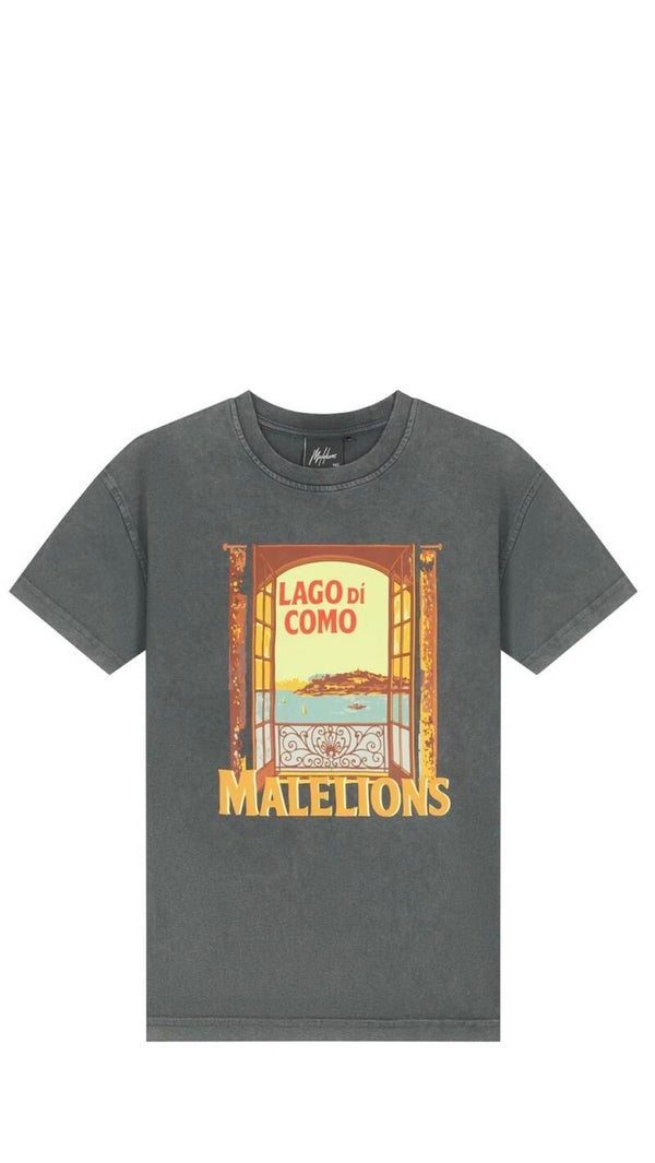 Malelions Junior Relaxed Lago Di Como T-Shirt | Acid Wash