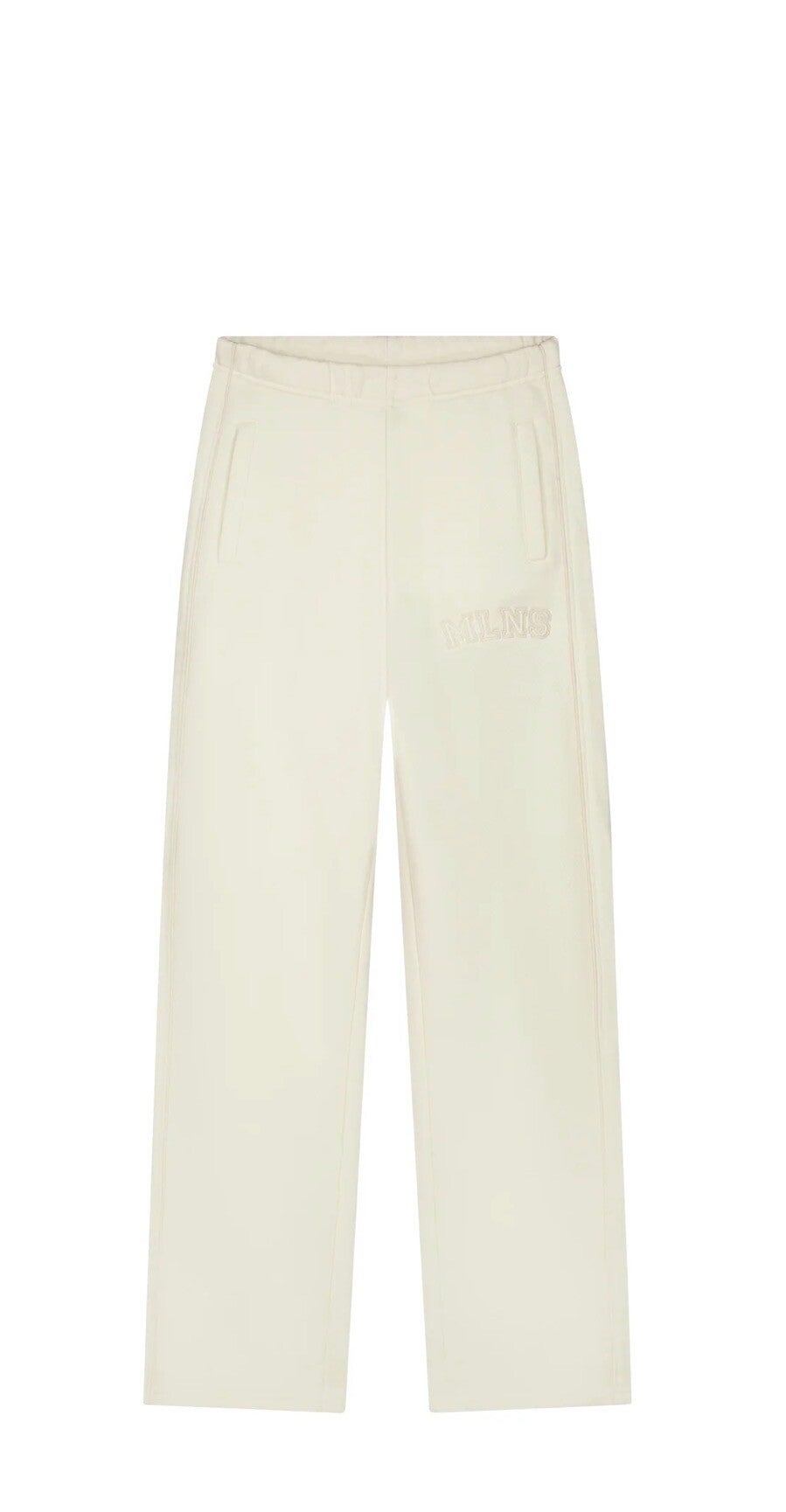 Malelions Women Varsity Straight Leg Sweatpants | Cream
