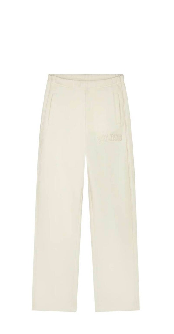 Malelions Women Varsity Straight Leg Sweatpants | Cream