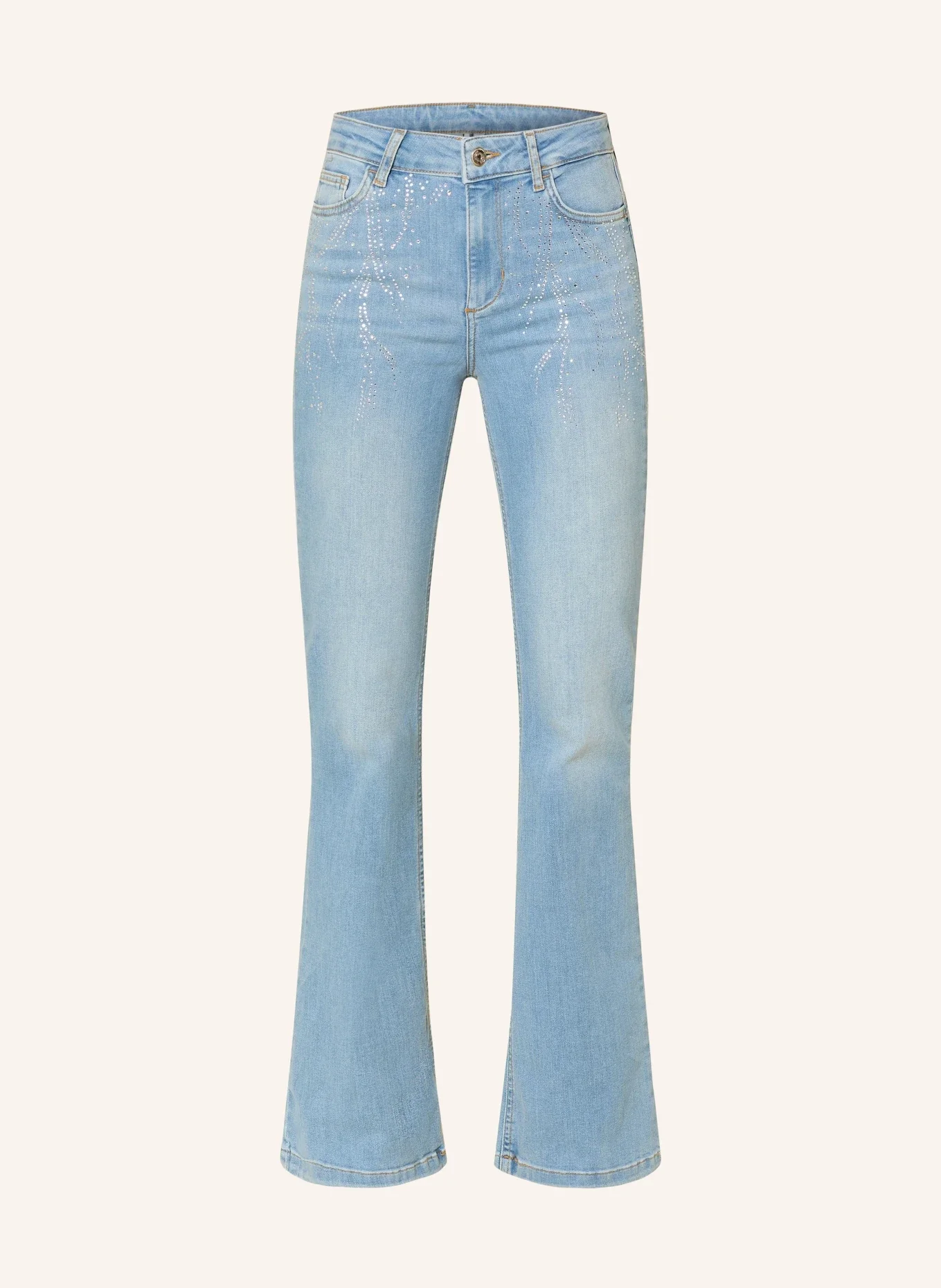 Liu.jo Flared jeans BEAT met sierstenen