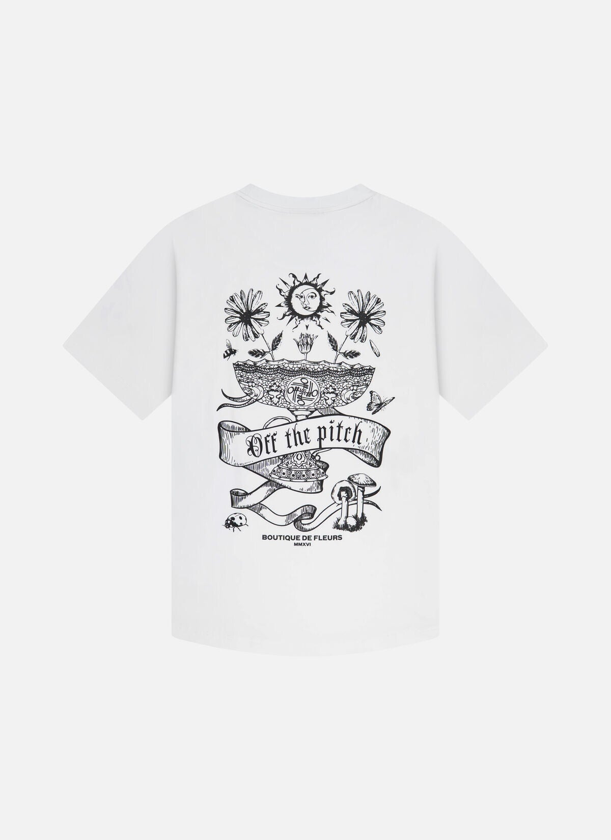 Off the pitch BOTANIC SLIM FIT TEE white