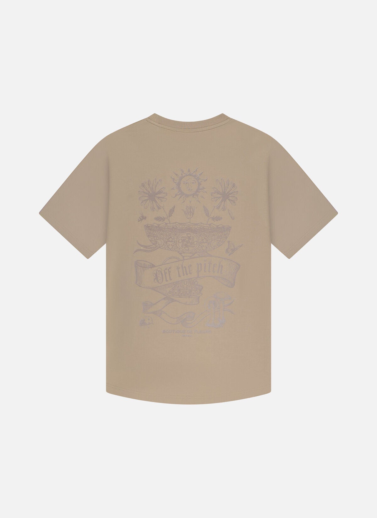 Off the pitch BOTANIC SLIM FIT TEE sand