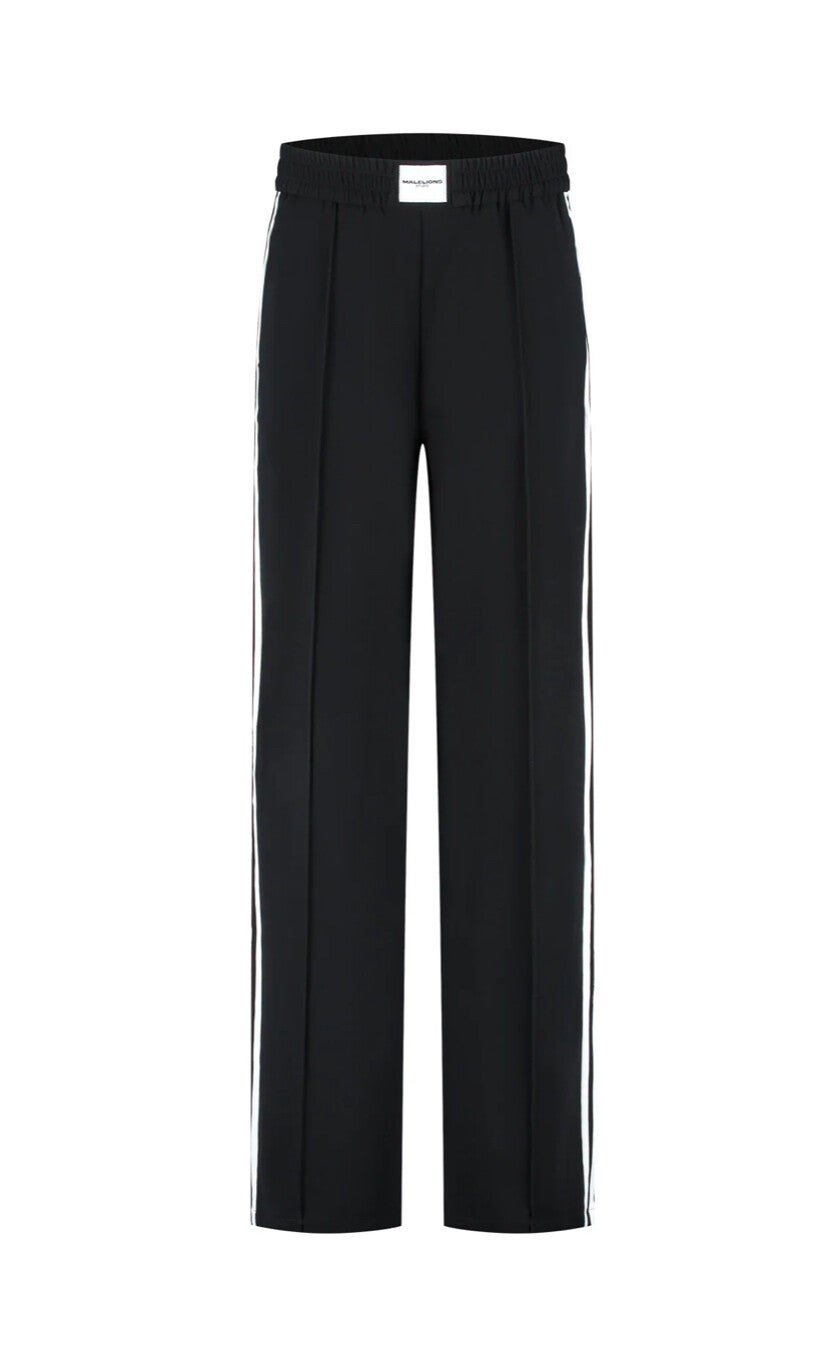 Malelions Women Studio Loose Fit Pants | Black/White