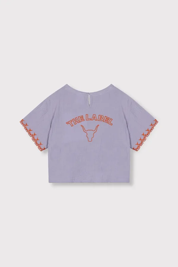 Alix The Label KIDS EMBROIDERED SLEEVES TOP