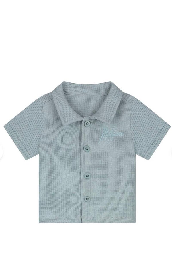 Malelions Baby Waffle Shirt | Dusty Green
