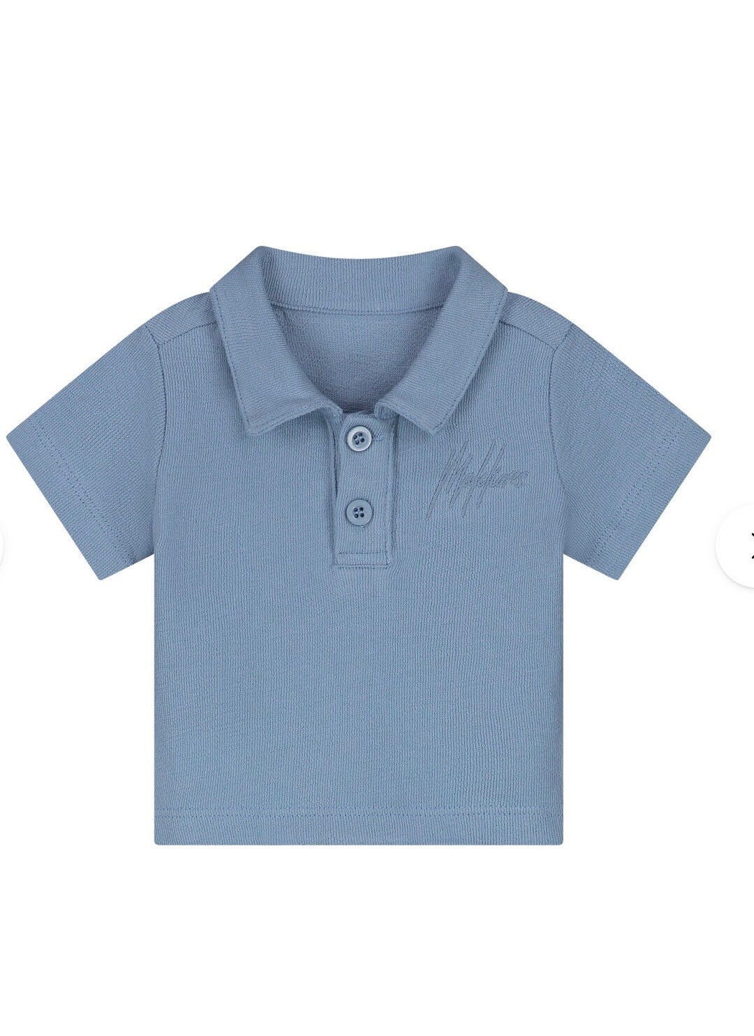 Malelions Baby Linen Polo | Whale Blue