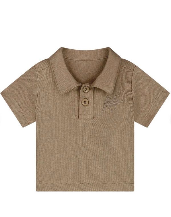 Malelions Baby Linen Polo | Latte