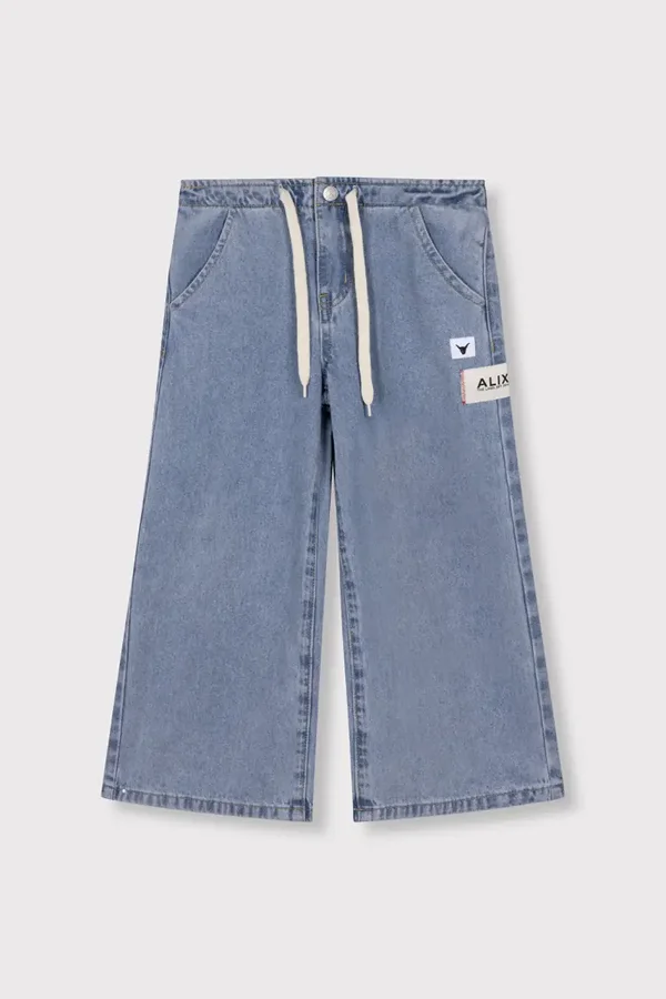 Alix The Label KIDS WIDE LEG FLOWY DENIM PANTS